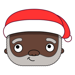 Black Santa Claus Emoji PNG Design Transparent PNG