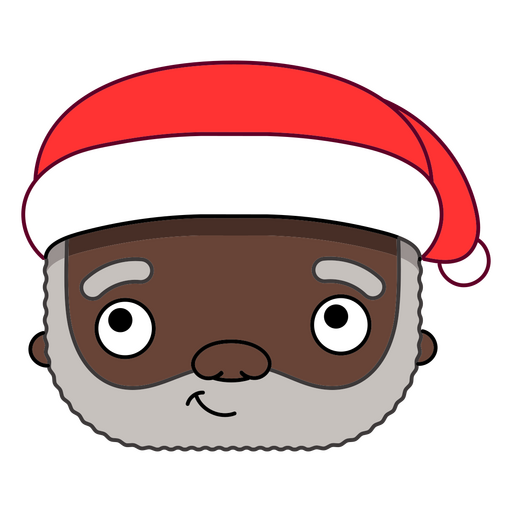 Schwarzer Weihnachtsmann-Emoji