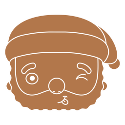 Emoji festivo de Papá Noel Diseño PNG