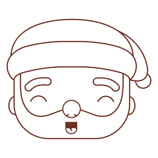 Papai Noel emoji de férias de Natal Desenho PNG