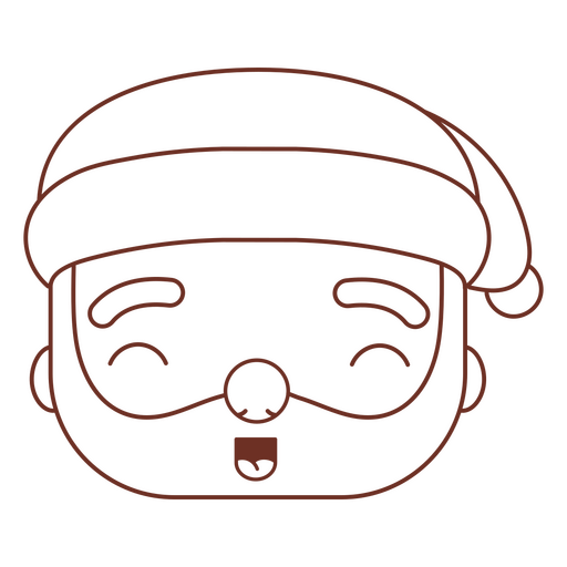 Santa Claus Christmas holiday emoji PNG Design