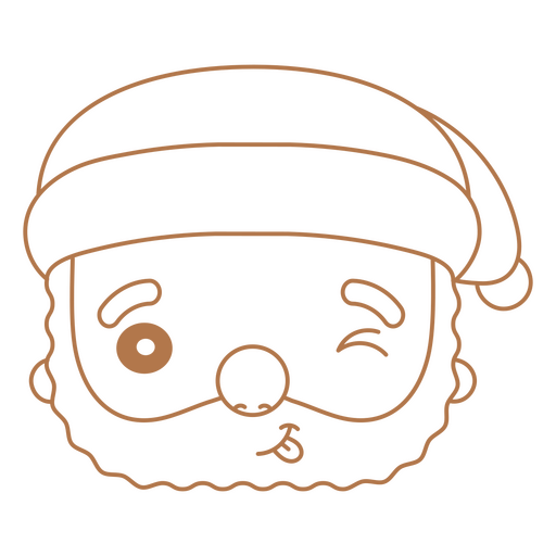 Winking Santa Emoji PNG Design