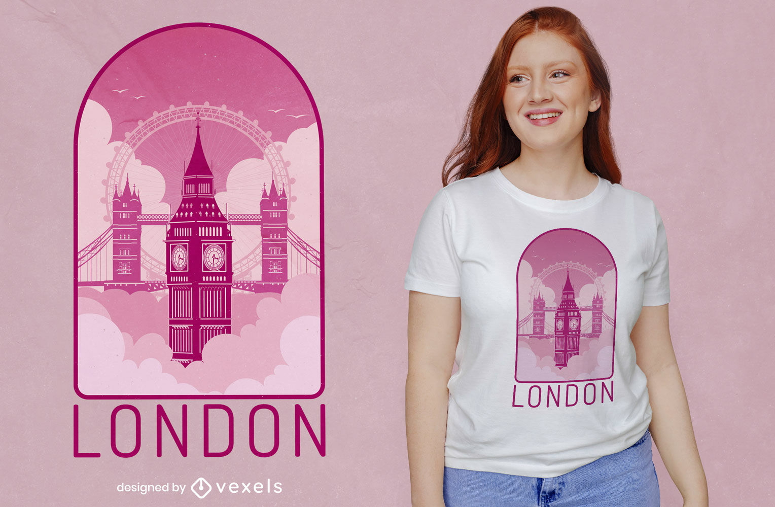 Womens T Shirts Tops Ladies London Souvenirs Big Ben Bus Super