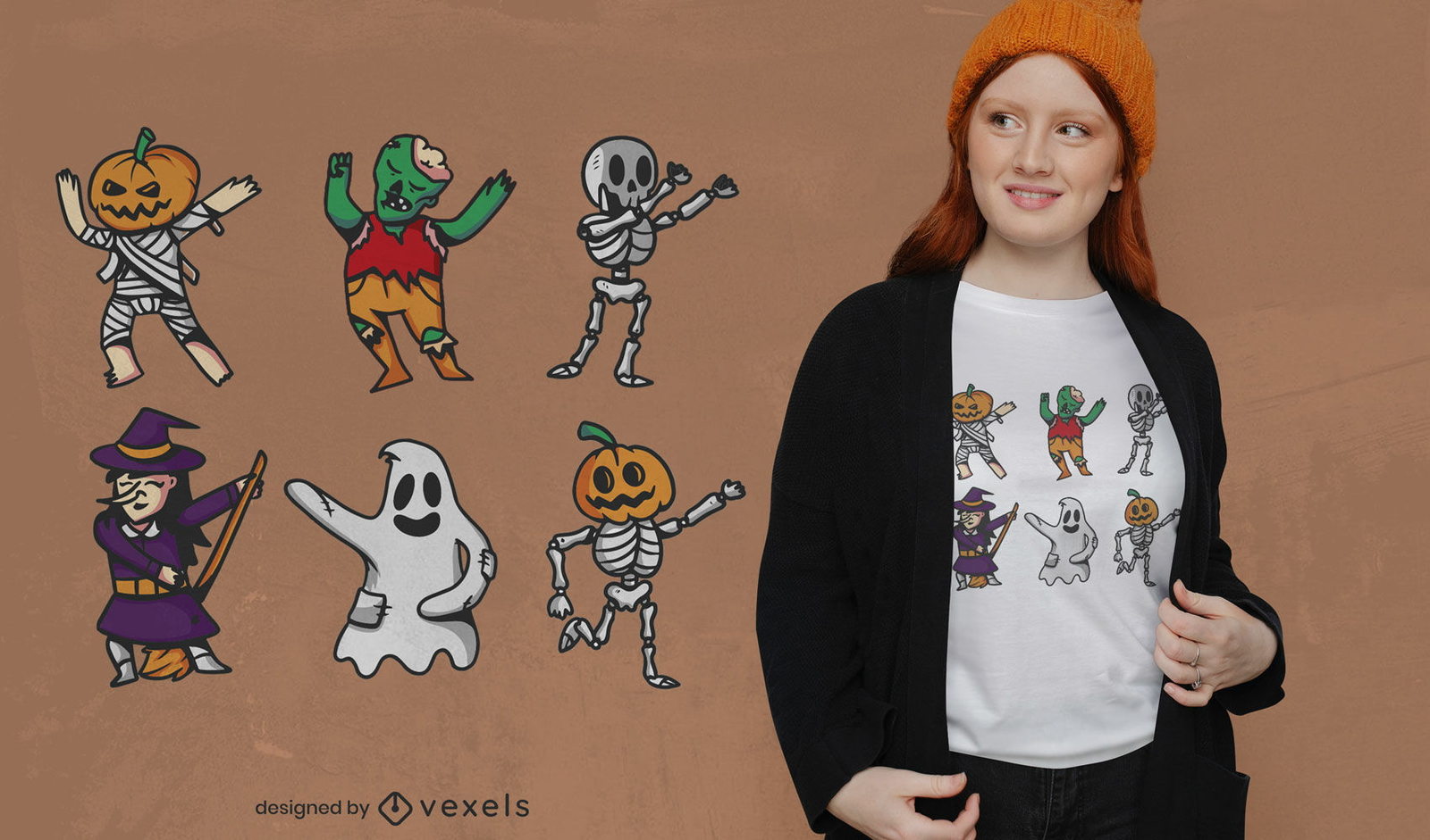 REQUEST Dancing halloween characters t-shirt design