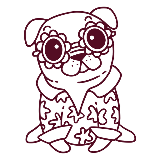 Personagem de fantasia de pug engraçado Desenho PNG