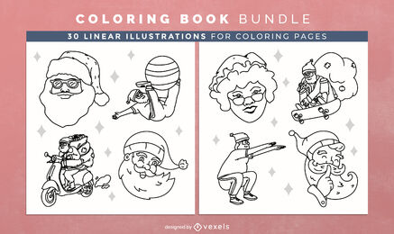 Desenhos de livro para colorir de Papai Noel