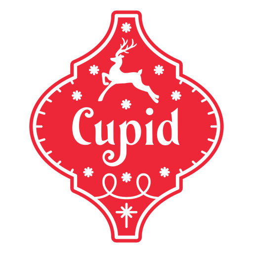 Reindeer Cupid Christmas badge