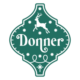 Distintivo de Natal Rena Donner Desenho PNG