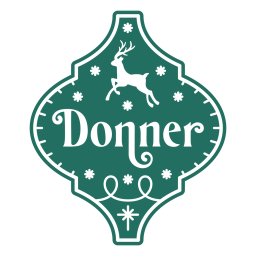 Reindeer Donner Christmas badge PNG Design