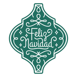 Fröhliches spanisches Zitatabzeichen für Weihnachten PNG-Design
