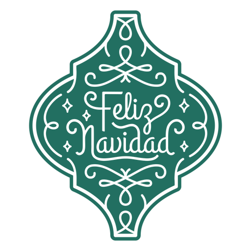 Fröhliches spanisches Zitatabzeichen für Weihnachten PNG-Design