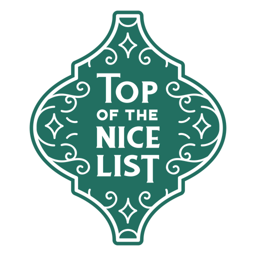 Santa's nice list Christmas badge PNG Design