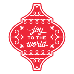 Adornos navideños alegría para el mundo cortado Diseño PNG