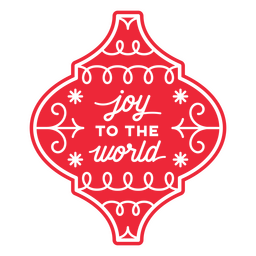 Christmas ornaments joy to the world cut out PNG Design