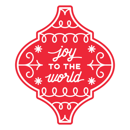 Christmas ornaments joy to the world cut out PNG Design