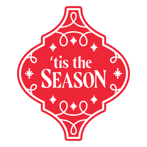 Christmas ornaments 'tis the season quote cut out PNG Design