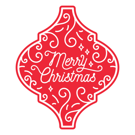 Weihnachtsschmuck Frohe Weihnachten ausgeschnitten PNG-Design