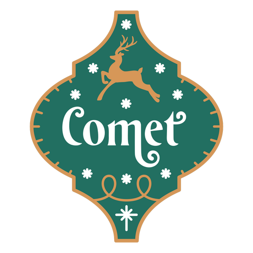 Weihnachtsschmuck Comet Farbstrich PNG-Design