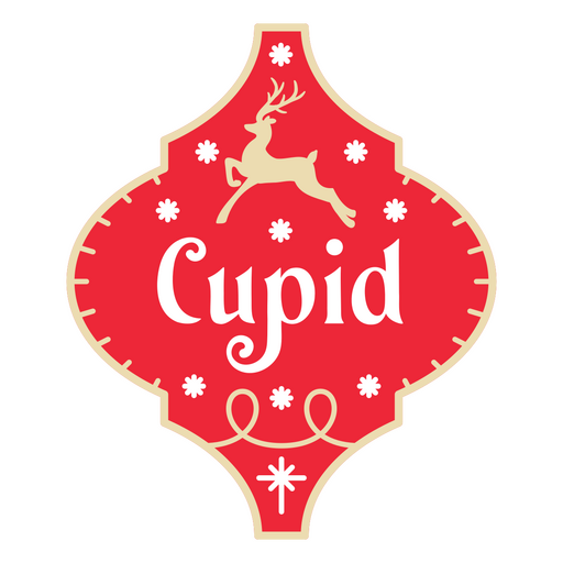 Adornos navide?os Cupido recortado Diseño PNG