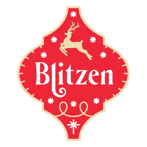 Christmas ornaments Blitzen cut out PNG Design