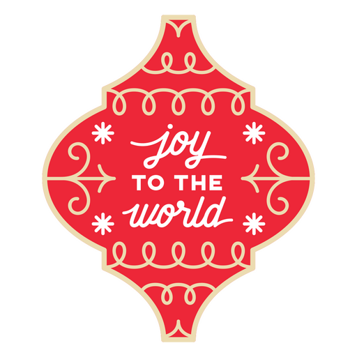 Weihnachtsschmuck Freude an der Welt Zitat ausgeschnitten PNG-Design