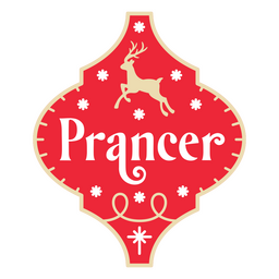 Christmas ornaments Prancer cut out PNG Design Transparent PNG