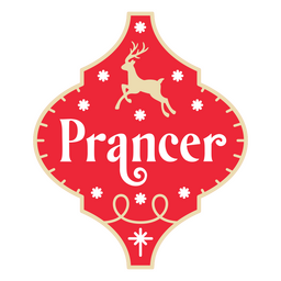 Weihnachtsschmuck Prancer ausgeschnitten PNG-Design