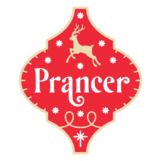 Christmas ornaments Prancer cut out PNG Design