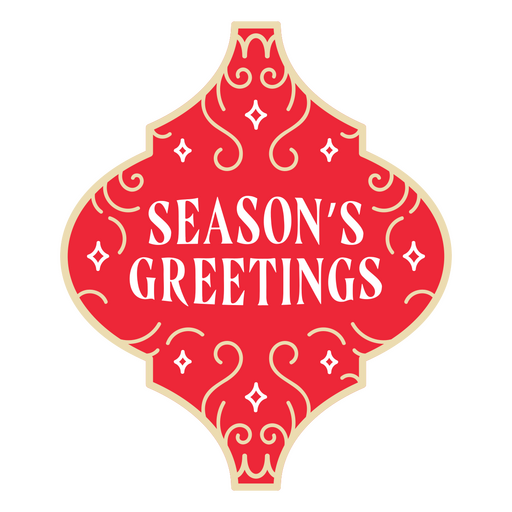 Christmas ornaments season's greetings cut out PNG Design