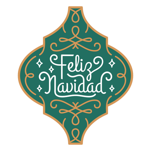 Adornos navideños letras de feliz Navidad Diseño PNG