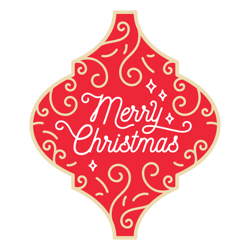 Christmas ornaments merry Christmas lettering design PNG Design