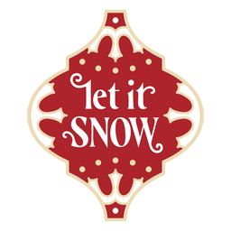 Weihnachtsschmuck ließ es Schnee ausschneiden PNG-Design