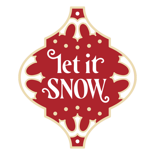 Christmas ornaments let it snow cut out PNG Design