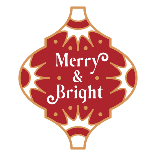 Weihnachtsschmuck fröhlicher und heller Farbstrich PNG-Design