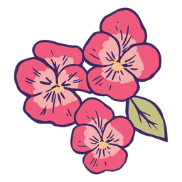 Little Pink Flowers Cut Out PNG & SVG Design For T-Shirts