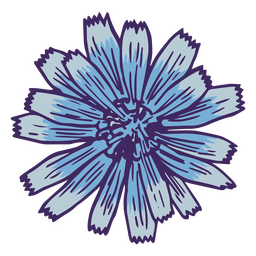 clip art de flor azul claro