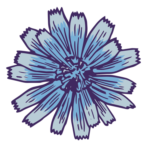 clip art de flor azul claro