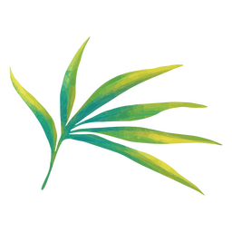 Aquarela de folhas verdes e amarelas Desenho PNG