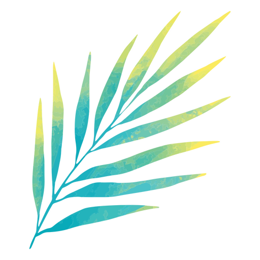 Acuarela de hojas azul claro Diseño PNG