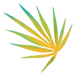 Acuarela de hojas amarillas y verdes. Diseño PNG