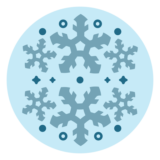 Christmas flat pattern snow PNG Design