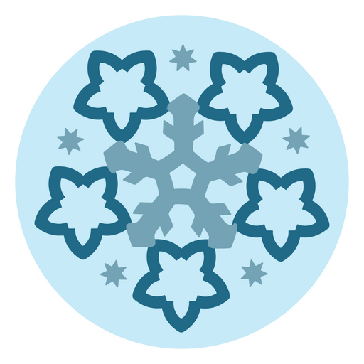 Adorno navideño de nieve plana Diseño PNG