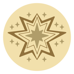 enfeite de estrela plana de natal Desenho PNG