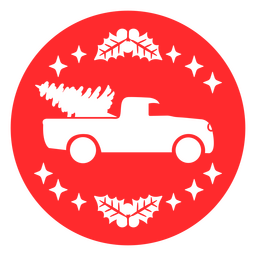?Christmas truck ornament PNG Design