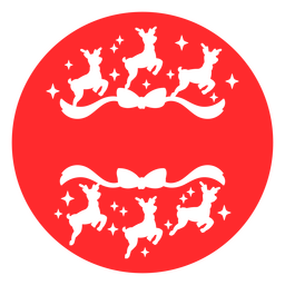 Weihnachten ausgeschnittener Rentierbogen PNG-Design