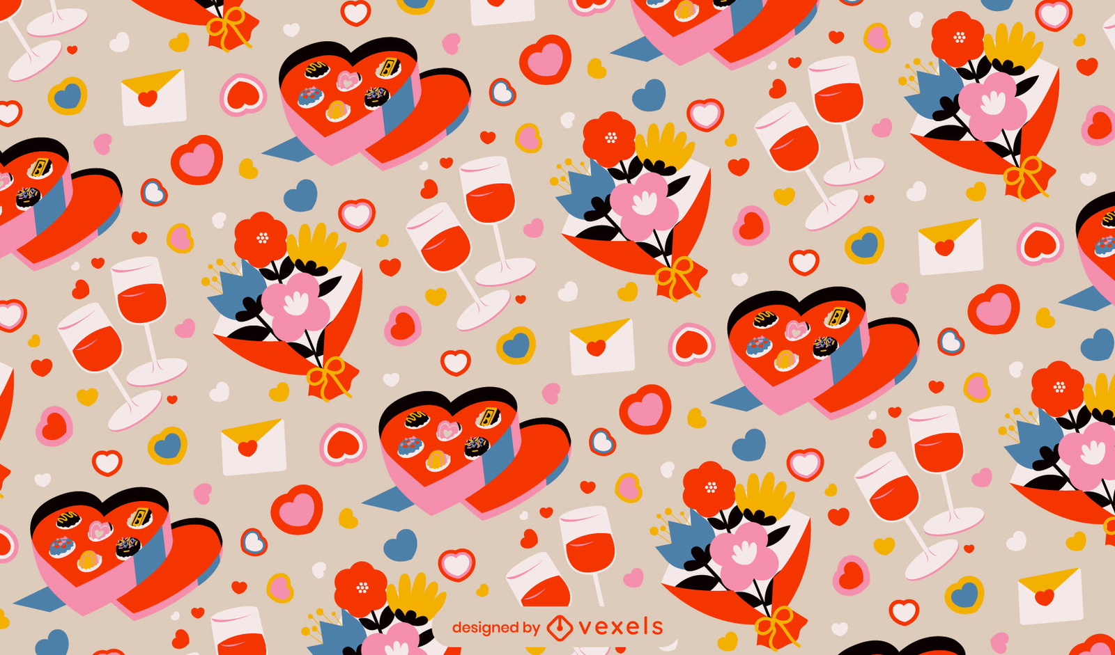 Cool Valentine's day pattern design