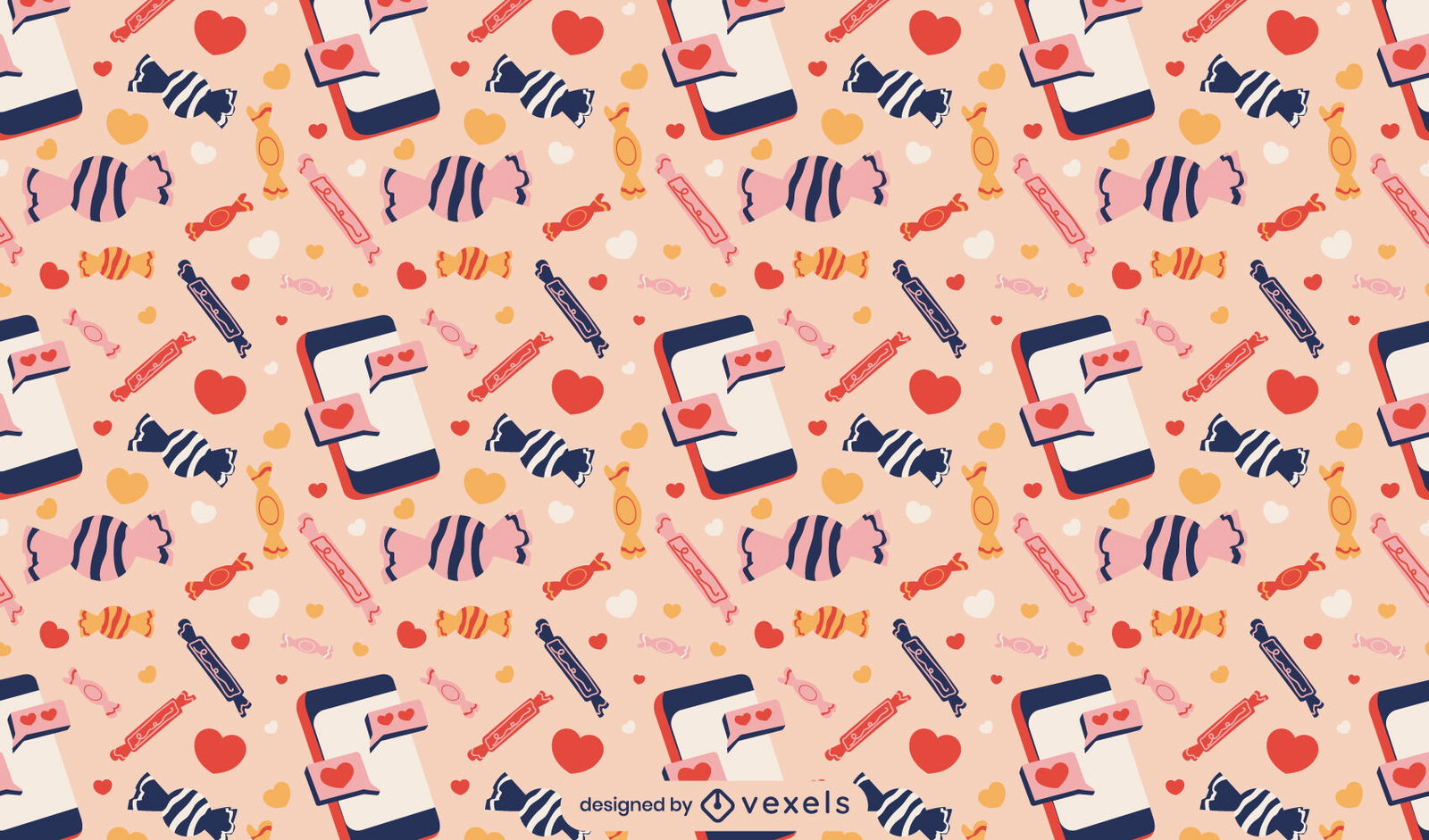 Awesome Valentine's day pattern design