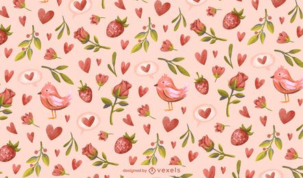 Precioso diseño de patrón de San Valentín