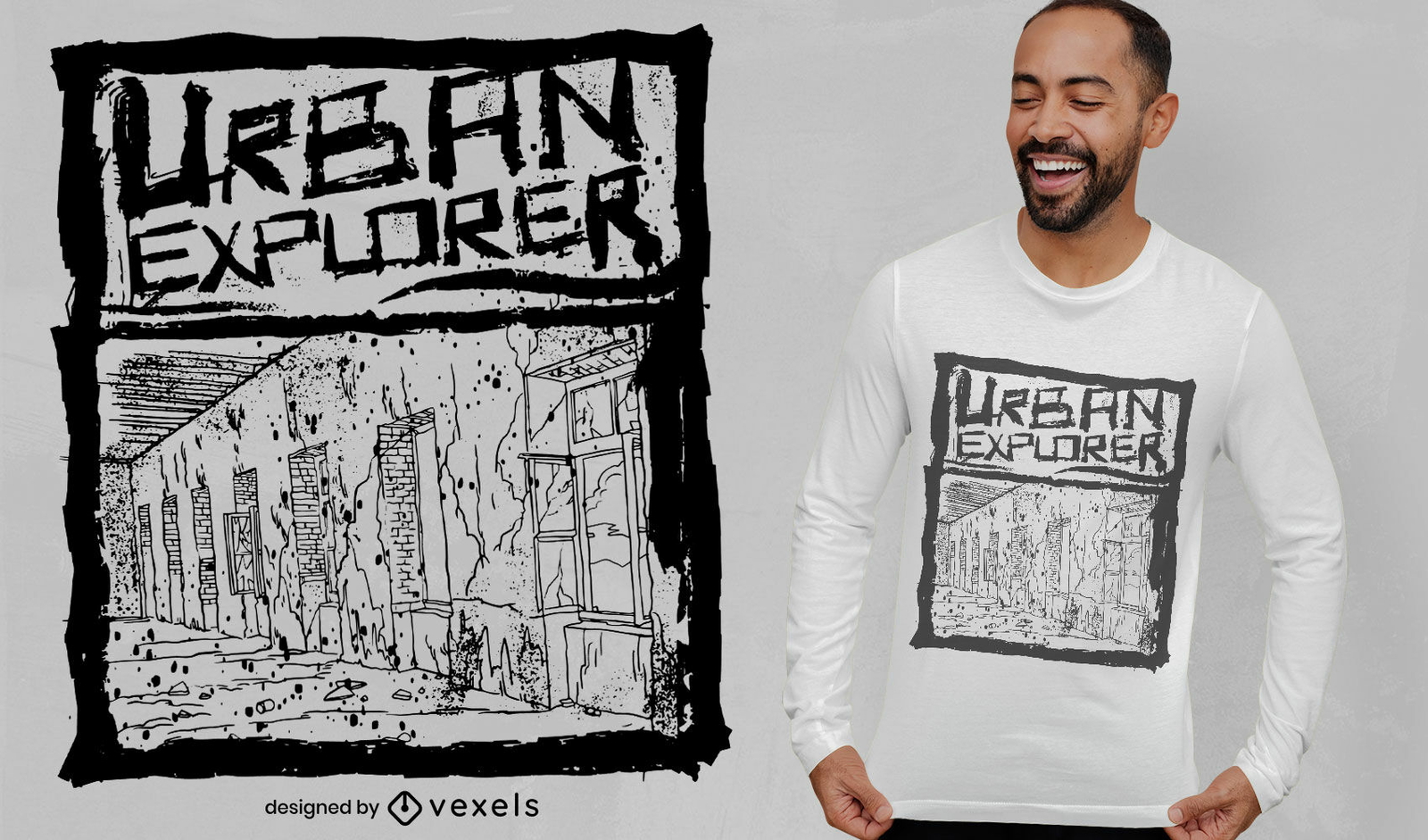 Design de camisetas para construção de casas abandonadas