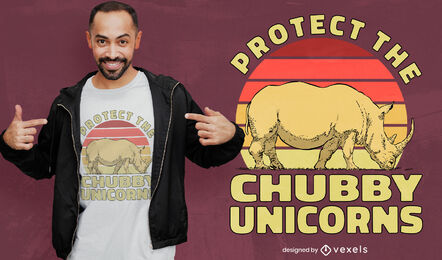 Rhinoceros Wildtier-T-Shirt-Design